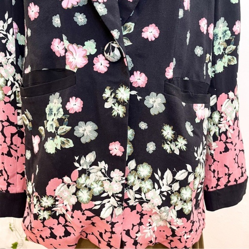 Anthropologie Merielle Kimono Floral Oversized Long Blazer Size XS S - Picture 5 of 13